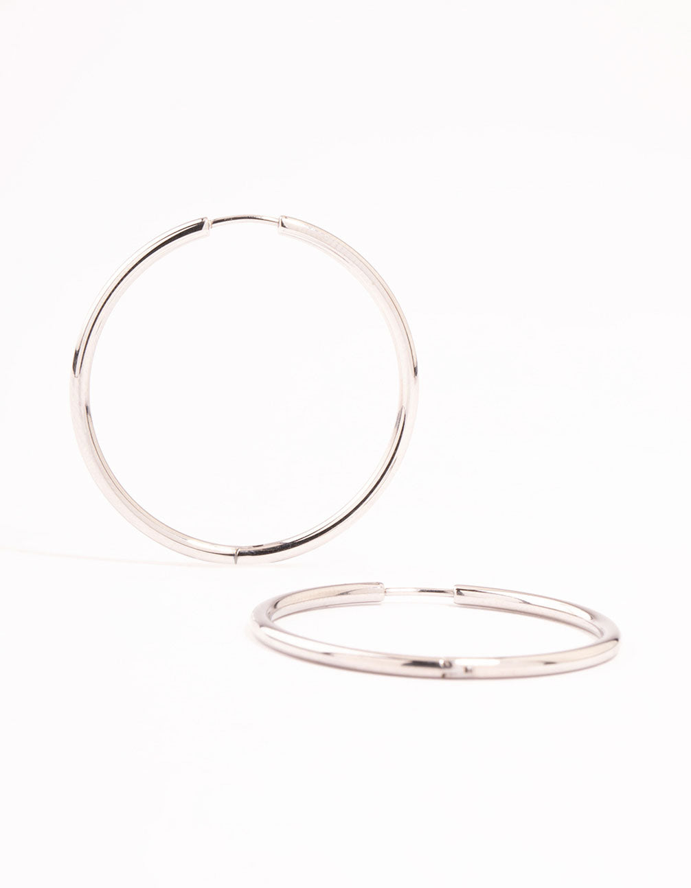 Surgical Steel Polished Hoop Earrings