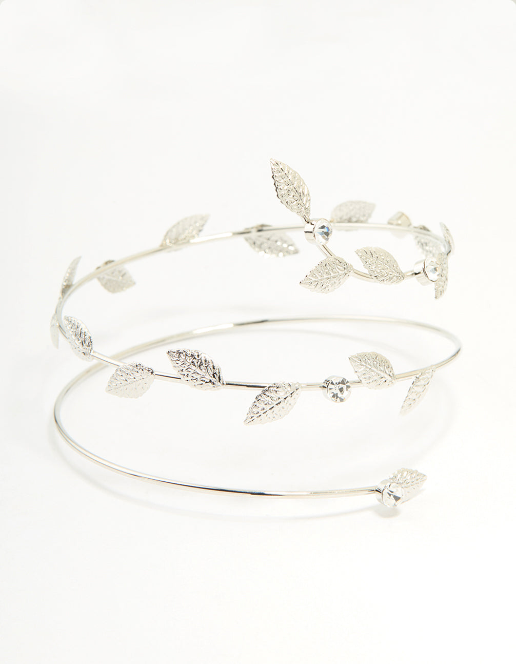 Silver Leaf Wrap Arm Cuff