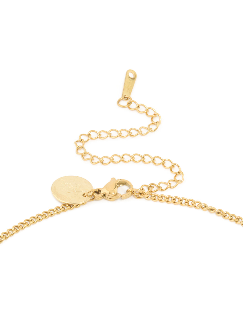Waterproof Gold Plated Stainless Steel Circle Leo Zodiac Sign Necklace