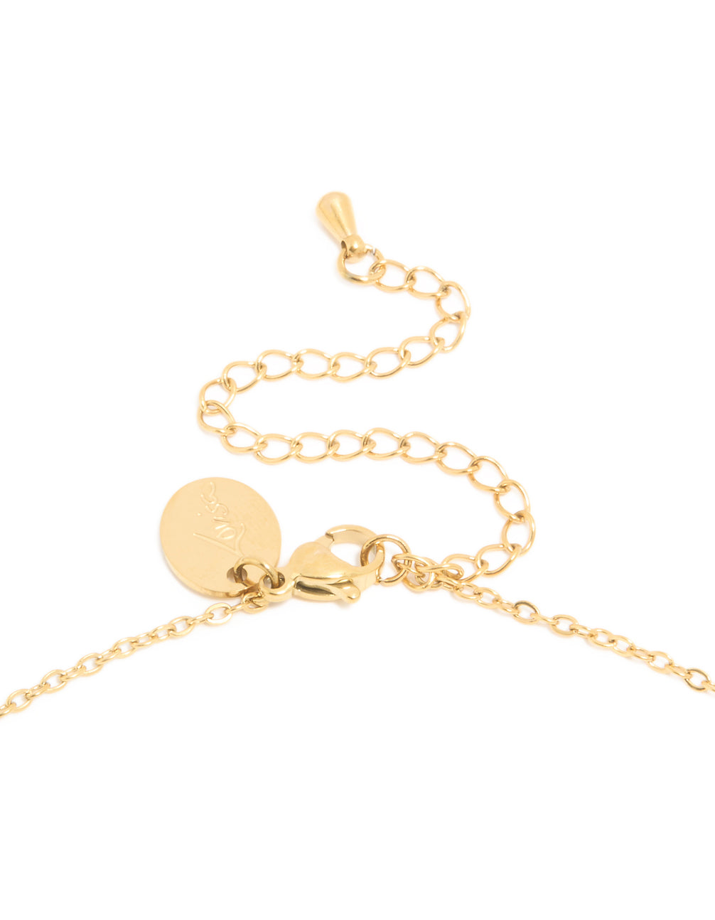Waterproof Gold Plated Stainless Steel November Green Cubic Zirconia Birthstone Necklace & Earrings Set