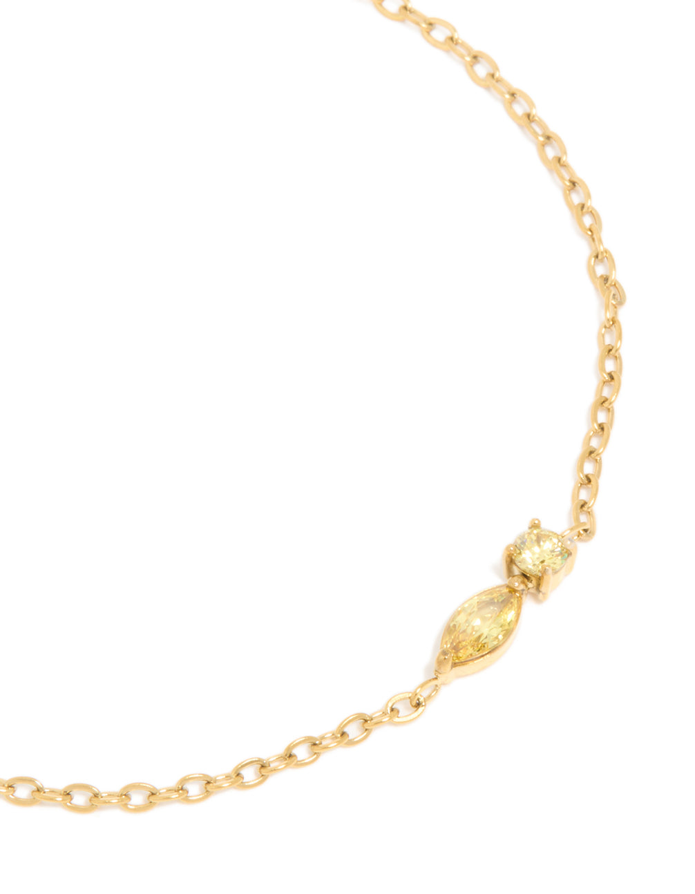 Waterproof Gold Plated Stainless Steel November Cubic Zirconia Birthstone Bracelet