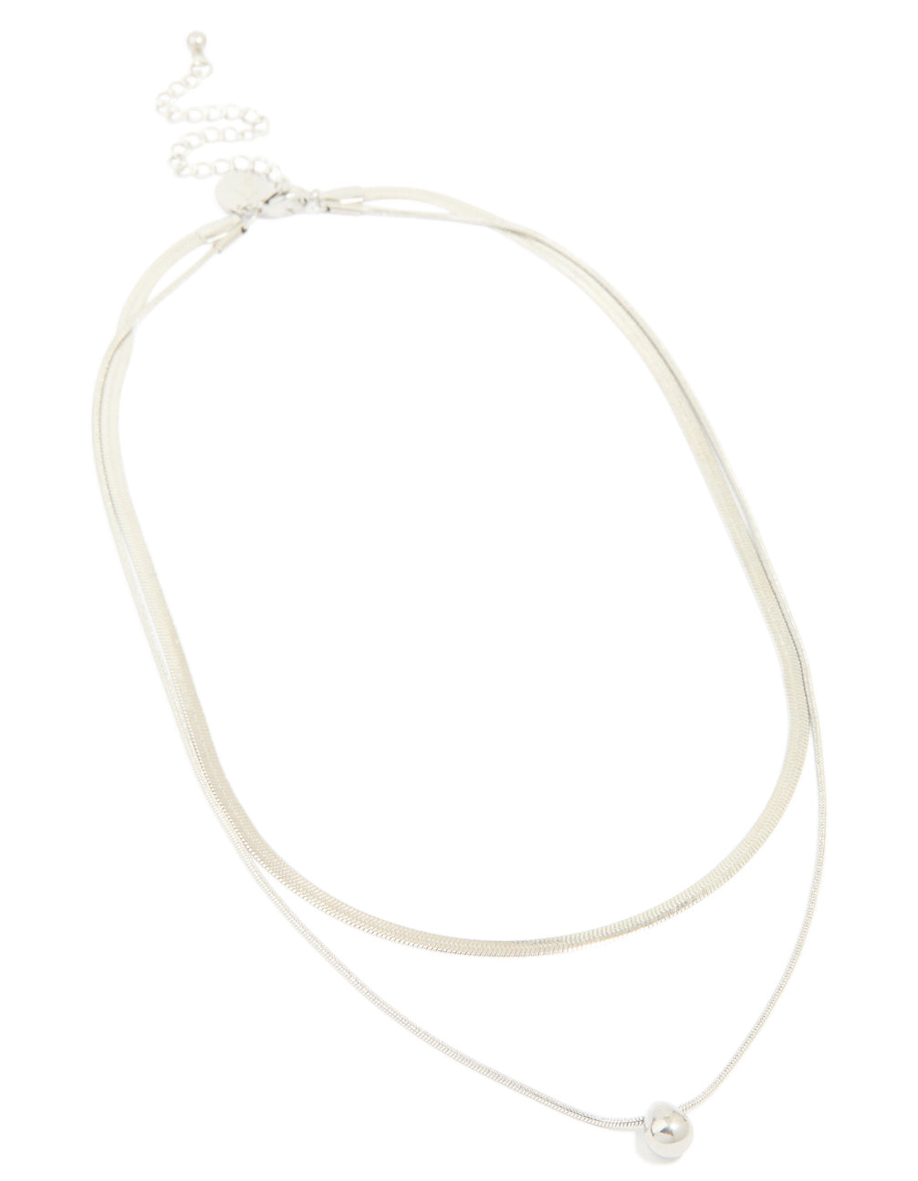 Waterproof Stainless Steel Chain & Pebble Layered Necklace