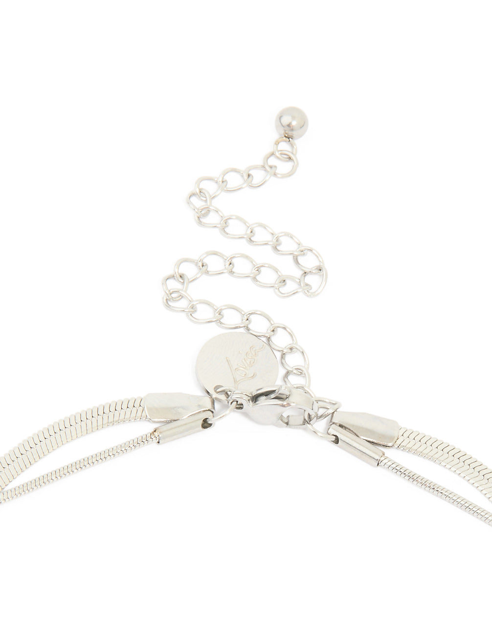 Waterproof Stainless Steel Chain & Pebble Layered Necklace