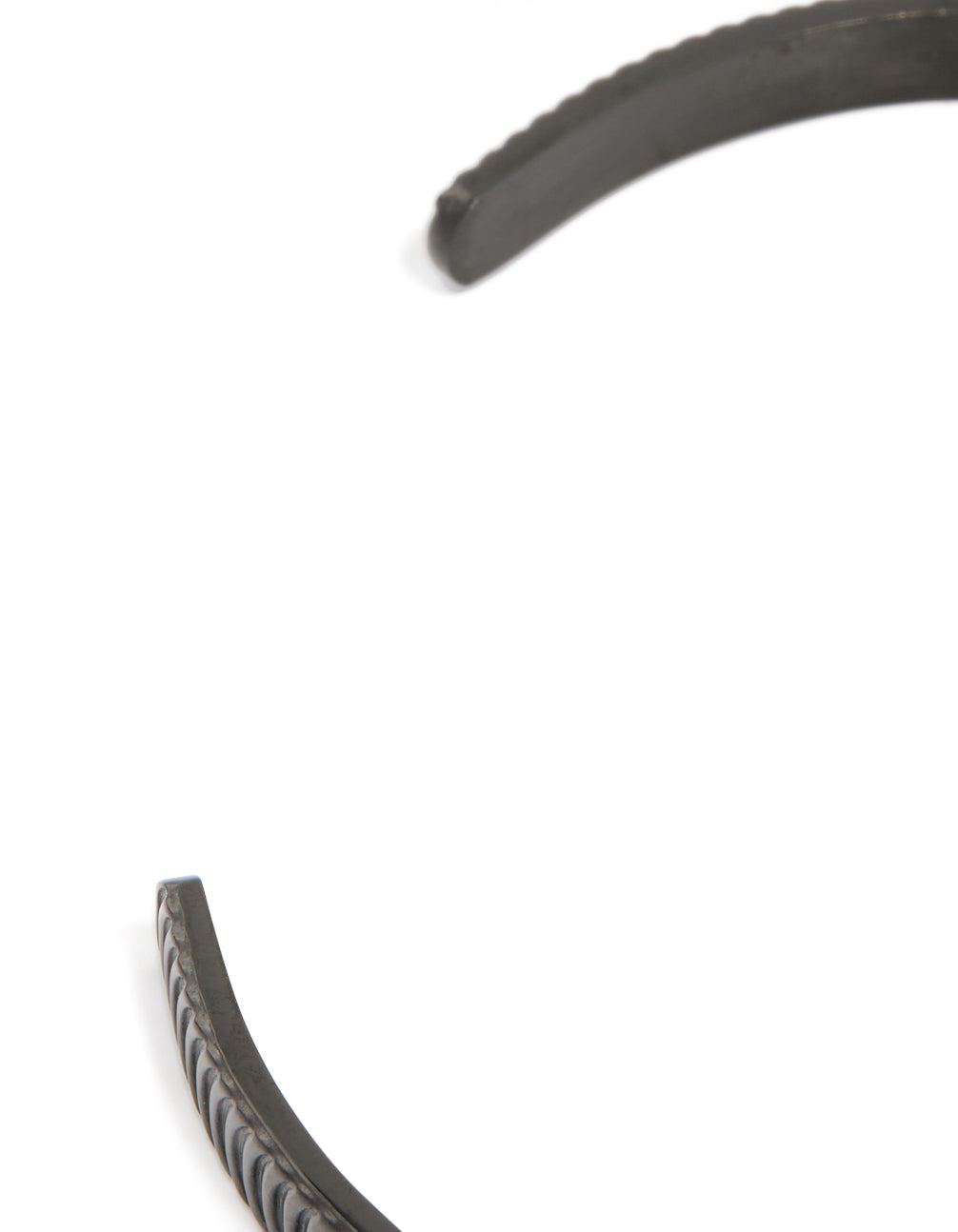 Mens Waterproof Black Stainless Steel Detailed Wrist Cuff