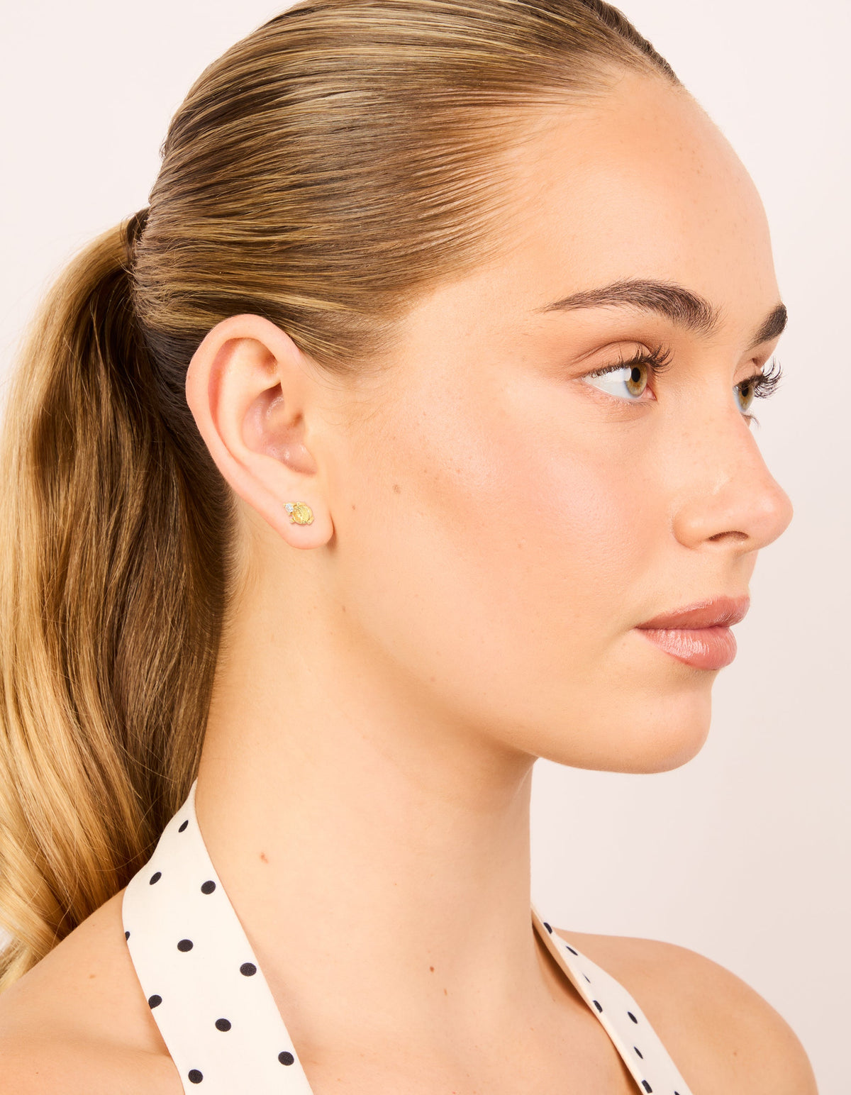 Waterproof Stainless Steel November Cubic Zirconia Duo Stud Earrings