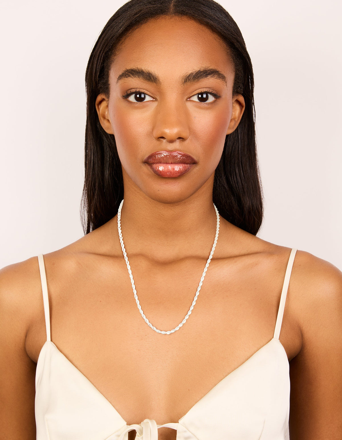 Waterproof Stainless Steel Twist Chain Necklace