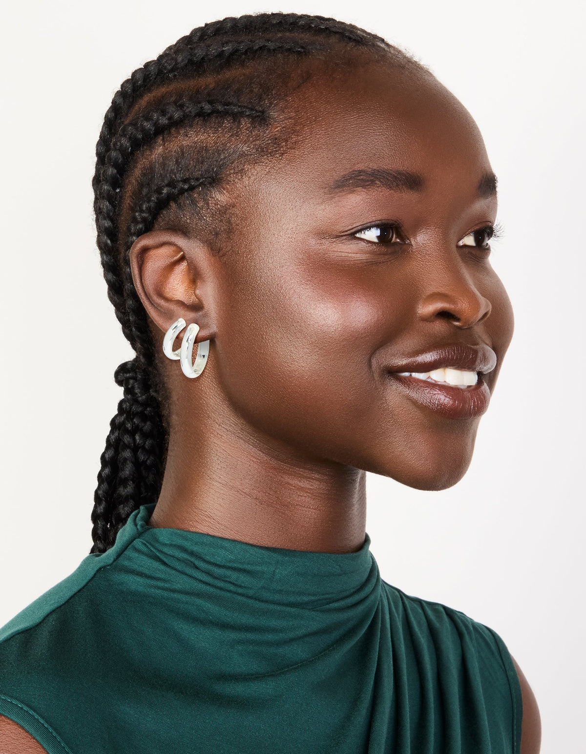 Waterproof Stainless Steel Thick Hoop Earrings 2-Pack