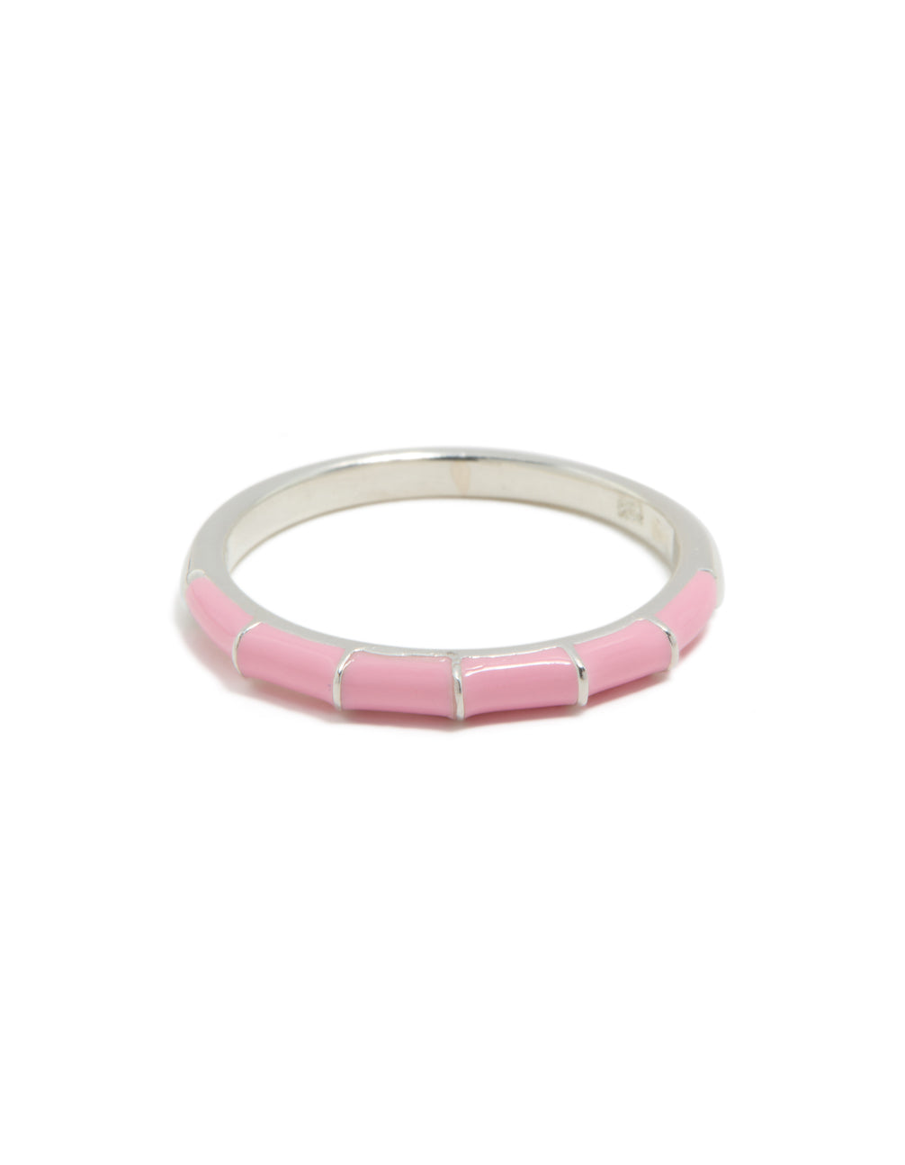 Sterling Silver Pink Enamel Ring