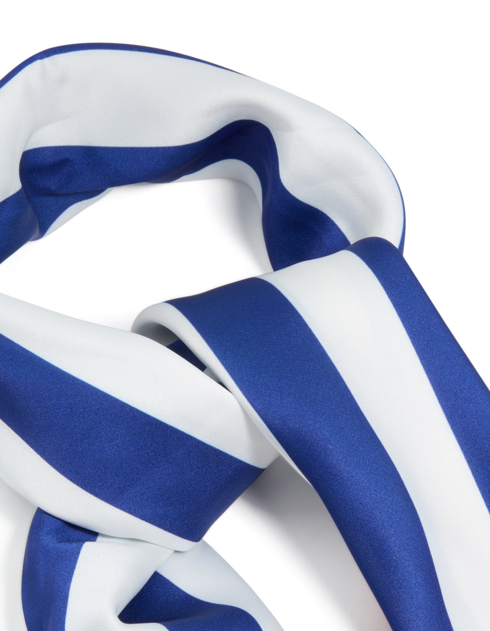 White Red & Blue Multi Stripe Fabric Scarf