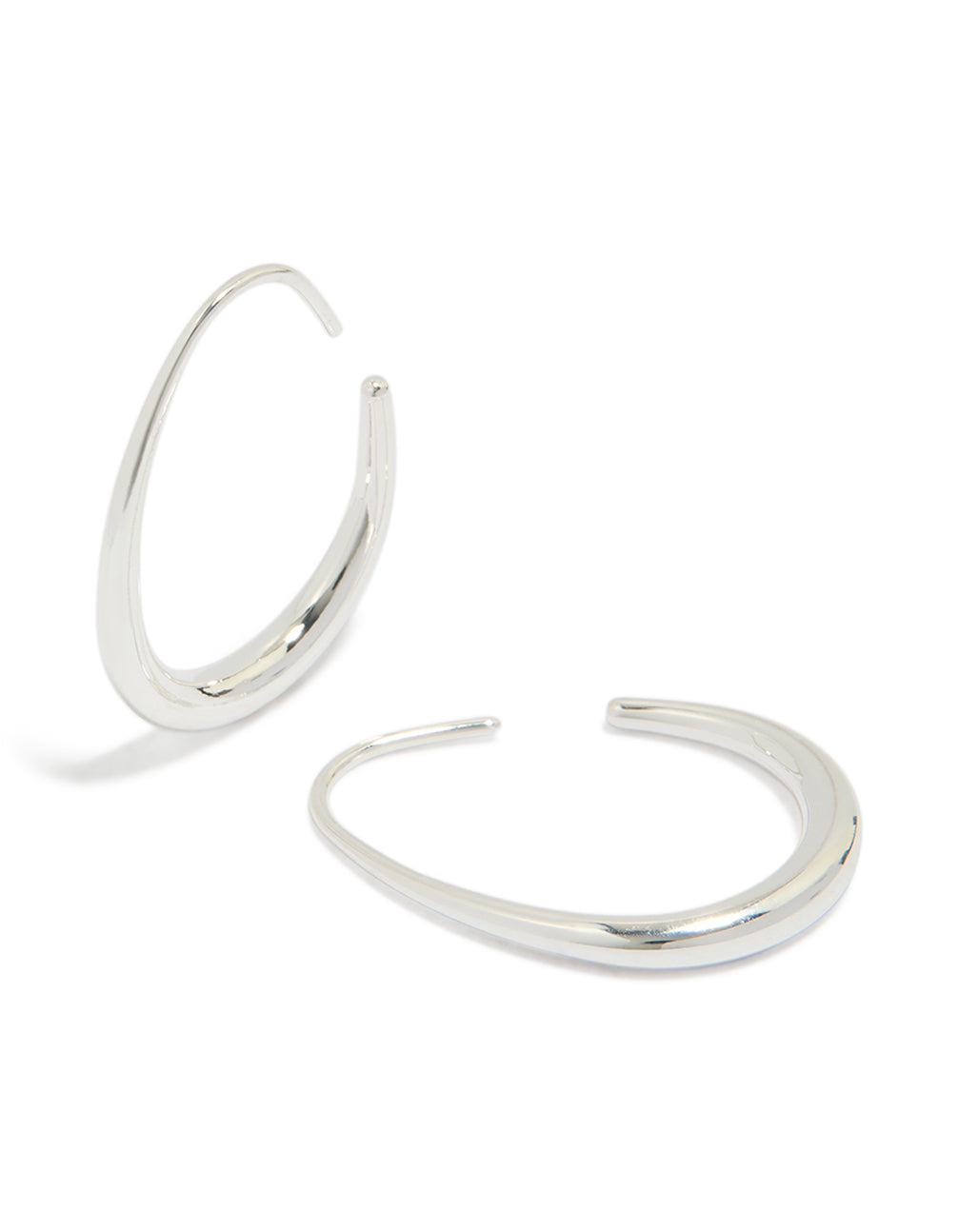 Waterproof Stainless Steel Oval Hoop Earrings 30mm