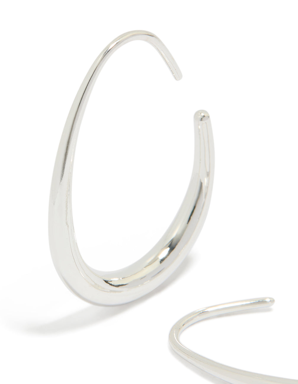 Waterproof Stainless Steel Oval Hoop Earrings 30mm