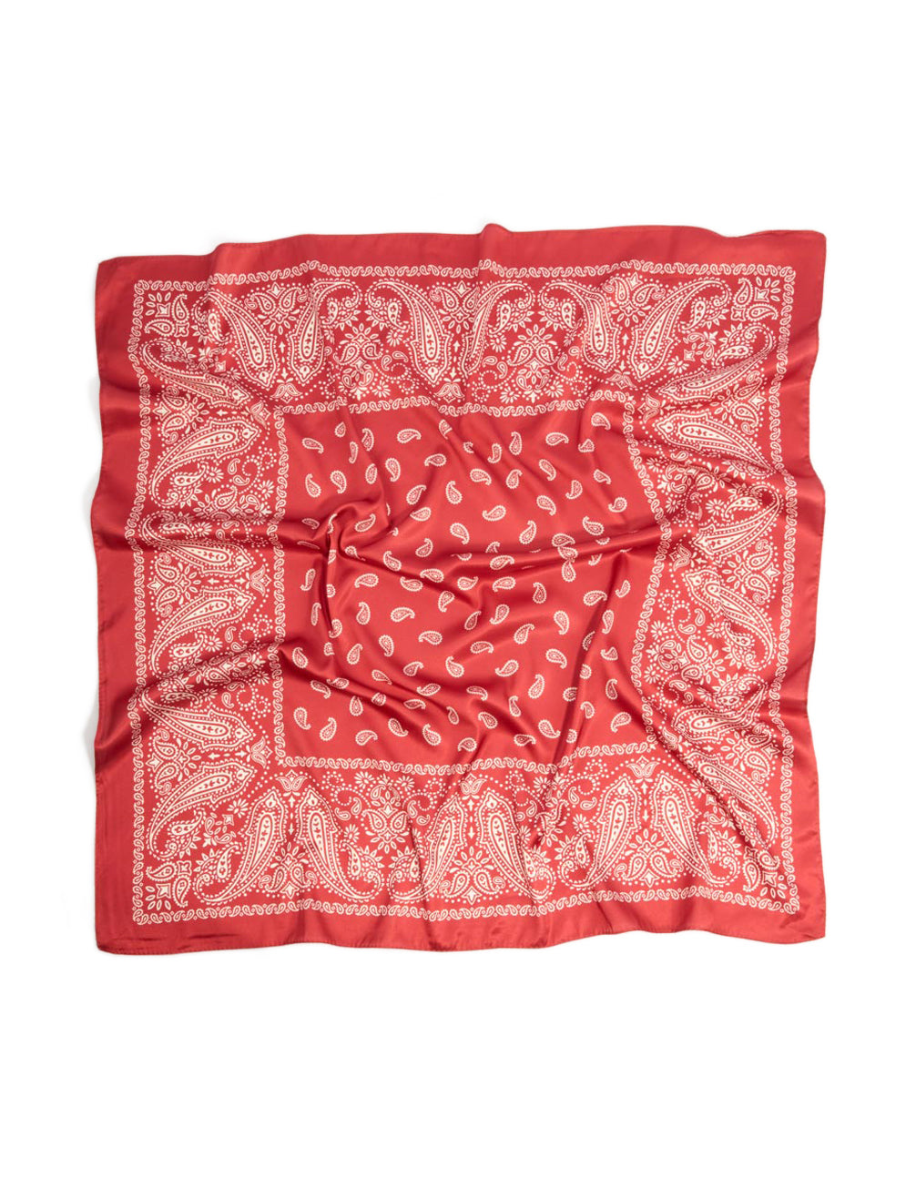 Red Classic Paisley Fabric Scarf
