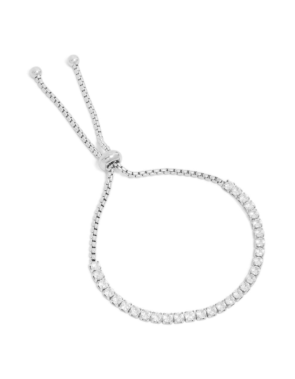 Waterproof Stainless Steel Cubic Zirconia Tennis Toggle Bracelet