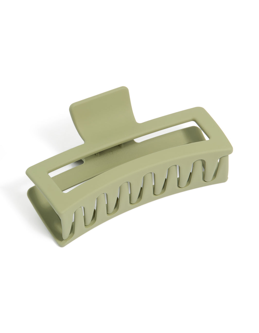 Green Matte Extra Large Rectangle Claw Clip