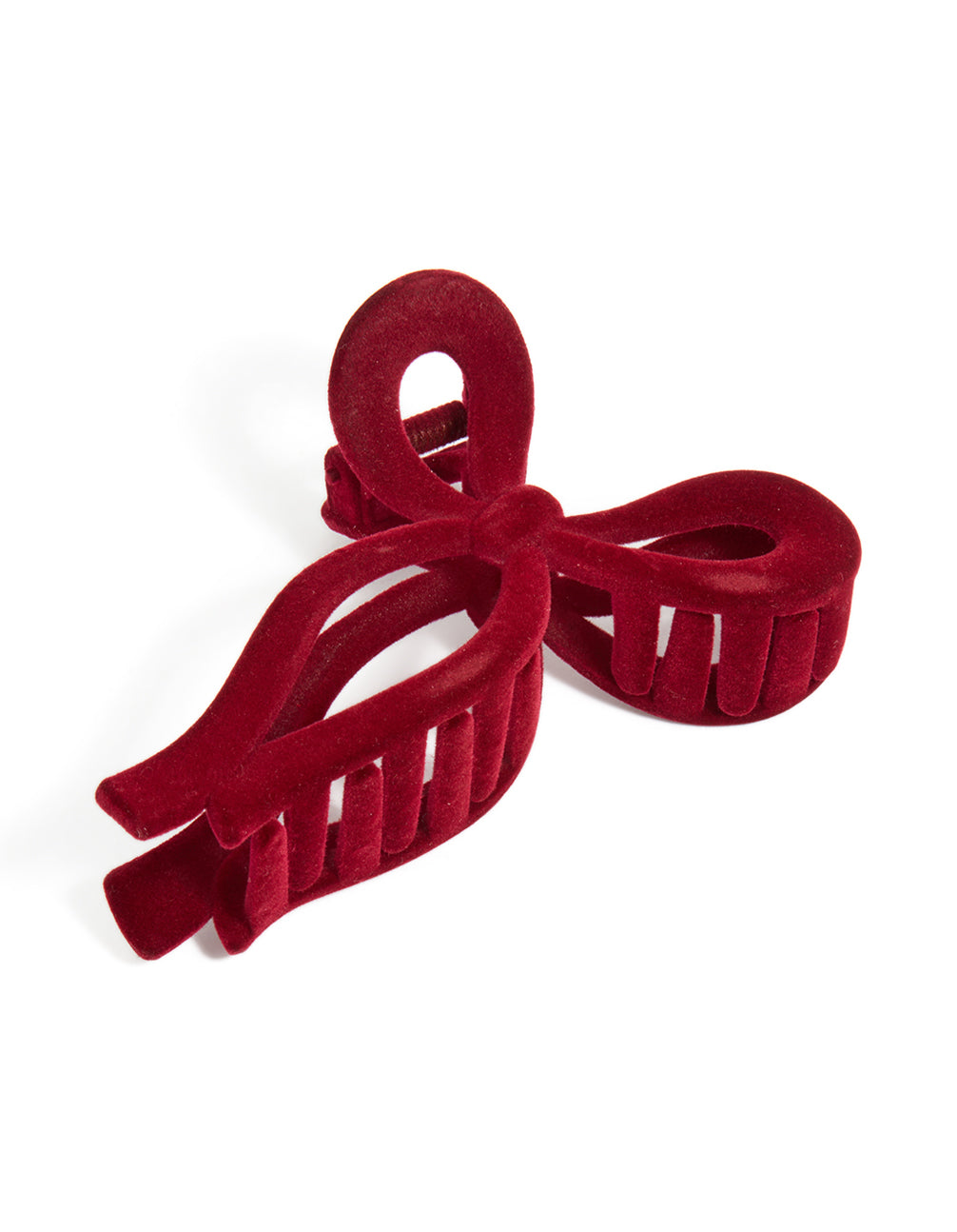 Red Velvet Outline Bow Hair Claw Clip