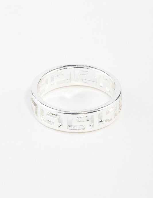 Silver Geometric Ring