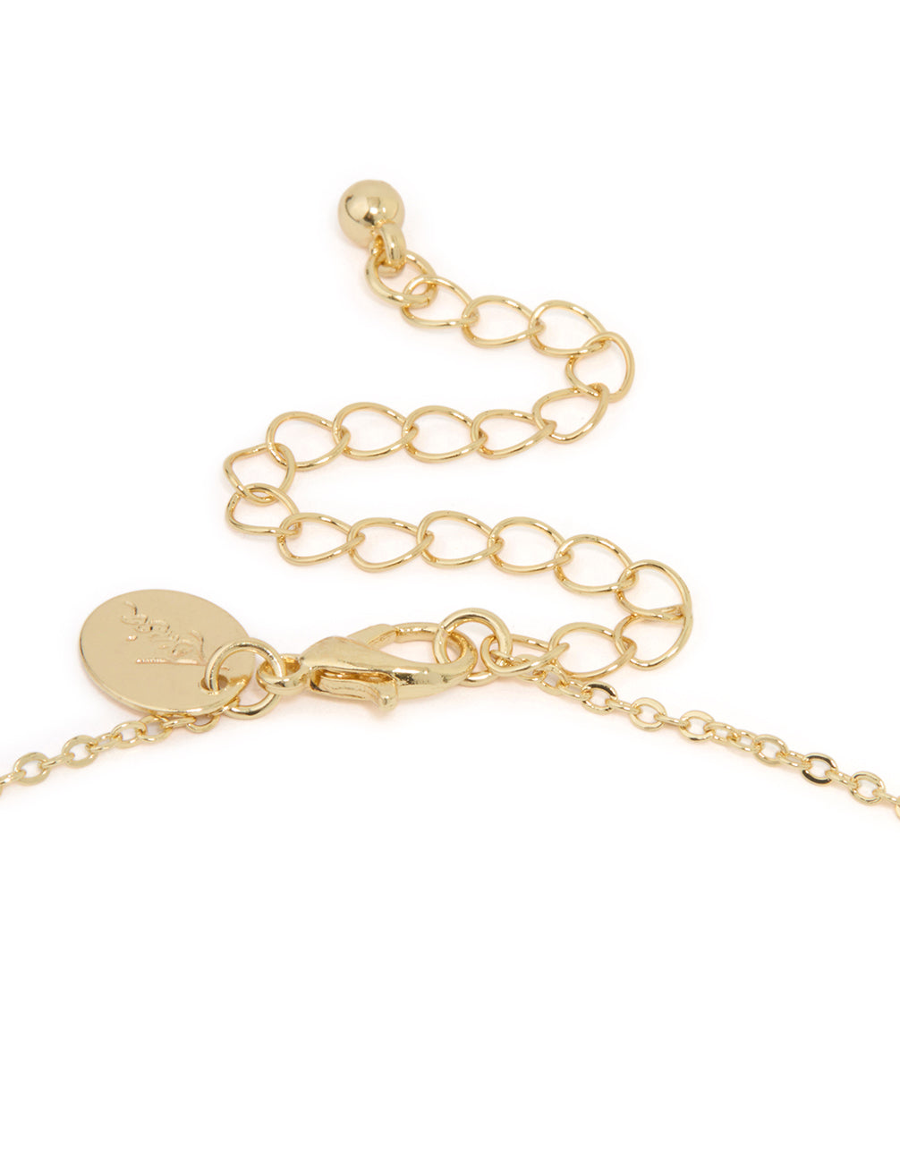 Gold Plated Brass Cubic Zirconia Flower Pendant Necklace