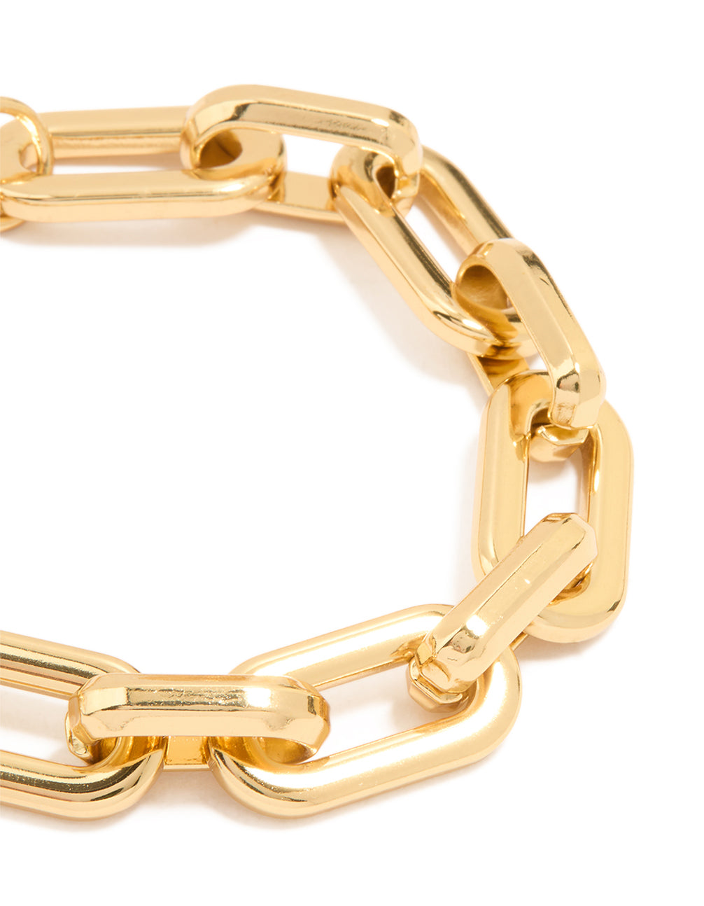 Waterproof Gold Plated Stainless Steel Paperclip Large Chain Bracelet
