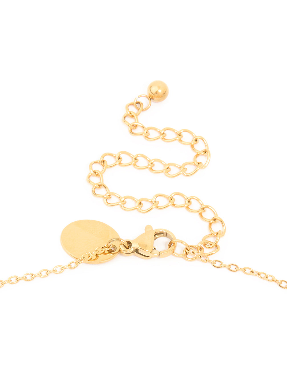 Waterproof Gold Plated Stainless Steel Diamante Mini Pavé Heart Necklace