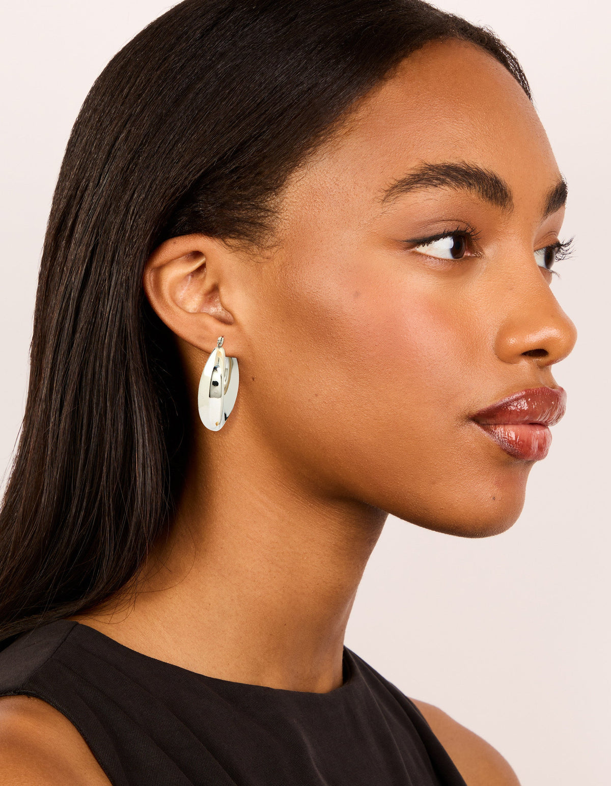 Waterproof Stainless Steel Large Hoop Earrings