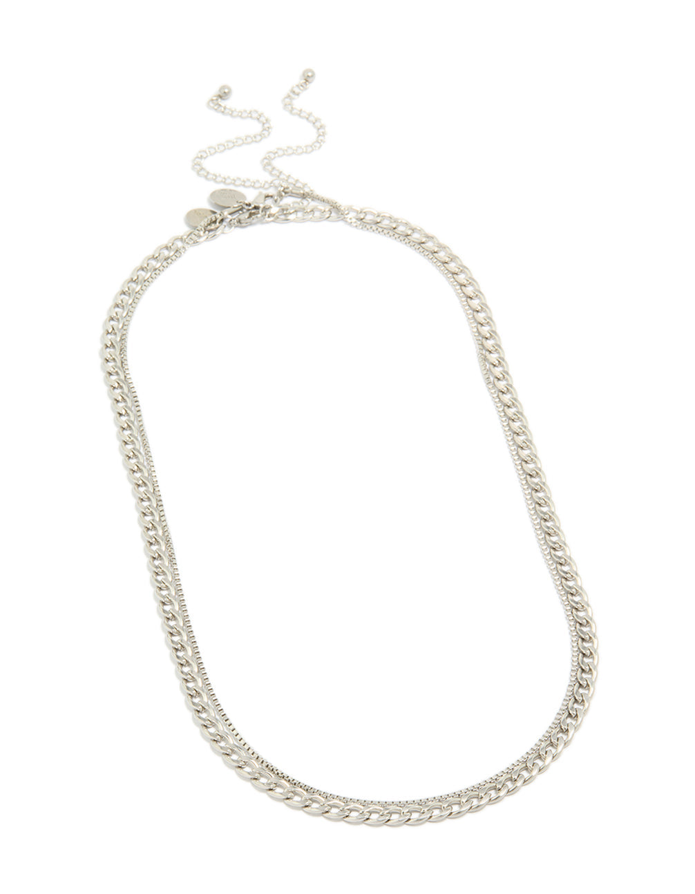 Mens Waterproof Stainless Steel Box & Cuban Chain Necklace 2 Pack