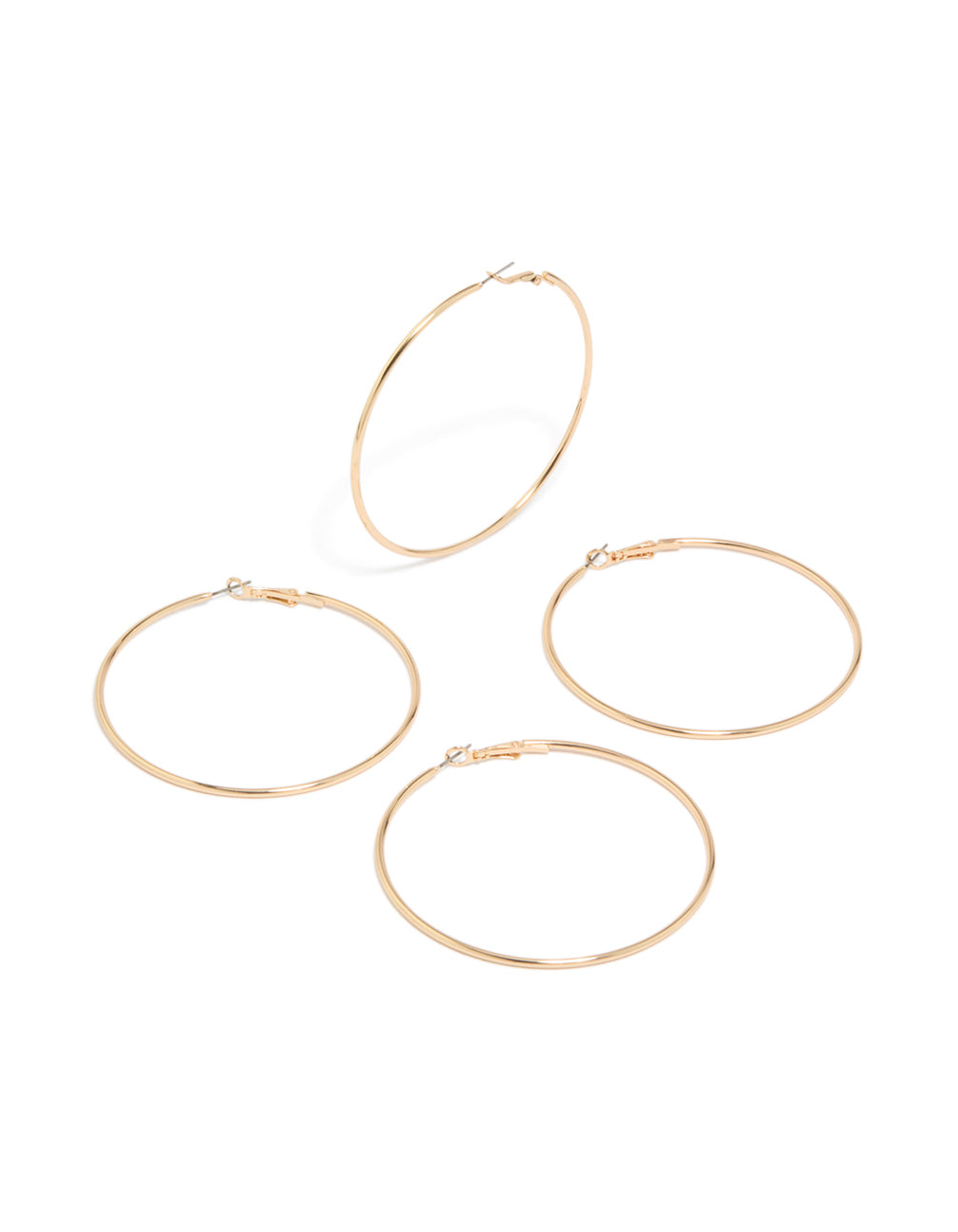 Gold Large Hoop Earrings 2-Pack