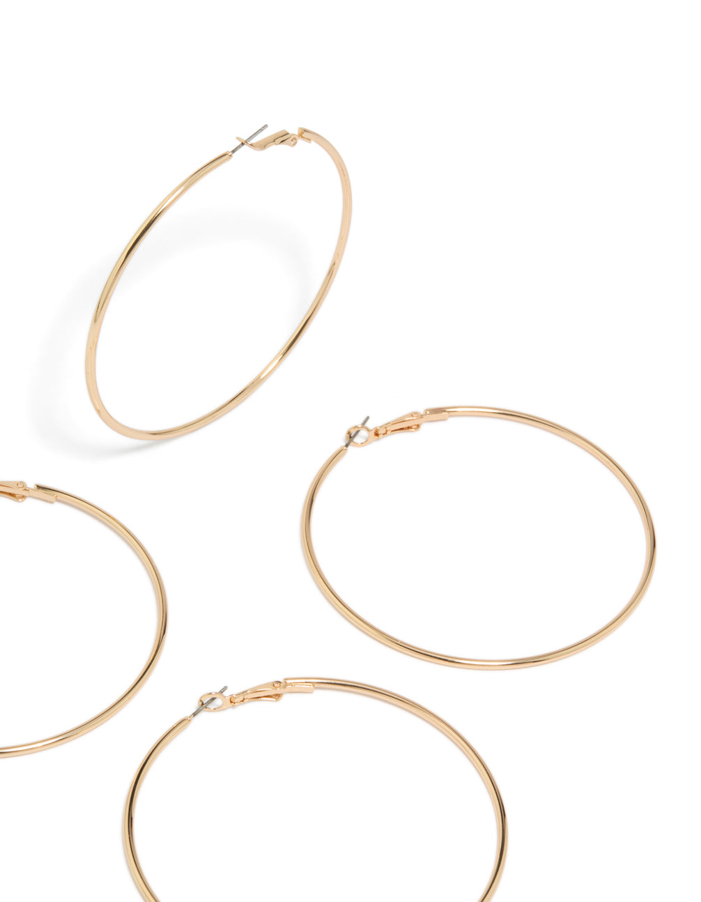 Gold Large Hoop Earrings 2-Pack