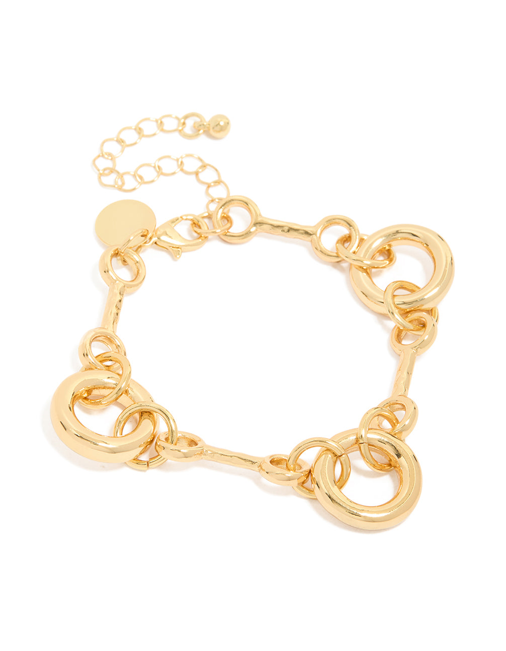 Gold Plated Circle Chain Bracelet