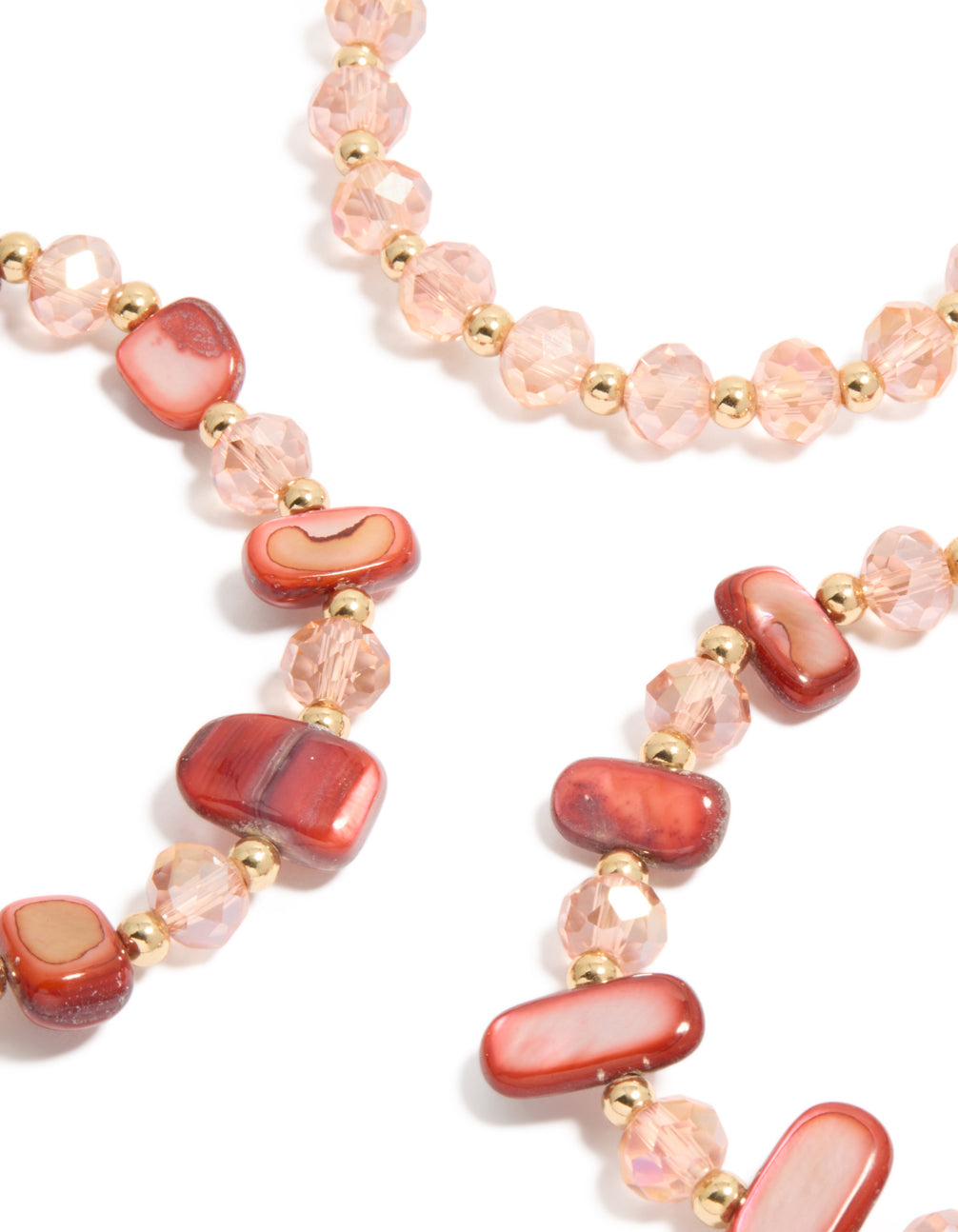 Pink Beaded Stretch Bracelets 3-Pack