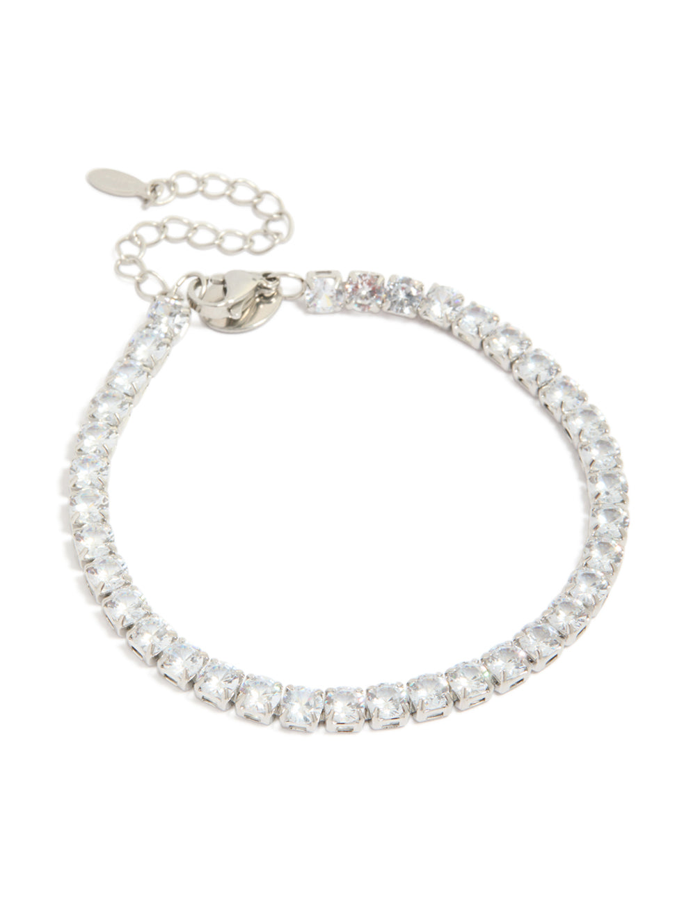 Waterproof Men’s Stainless Steel Large Cubic Zirconia Tennis Bracelet