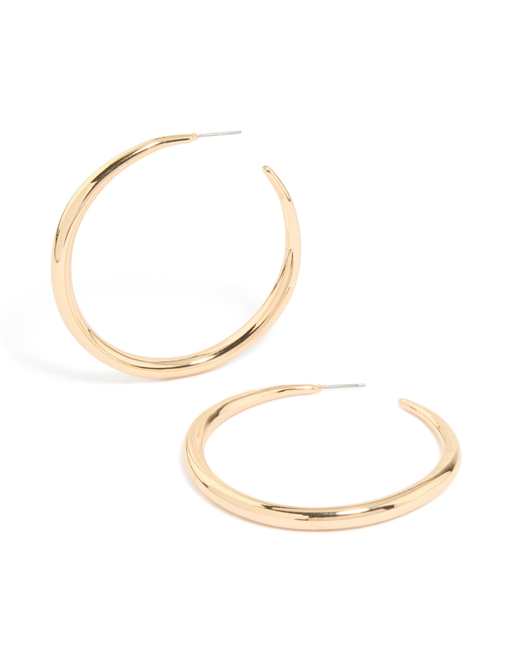 Gold Thin Plain Hoop Earrings
