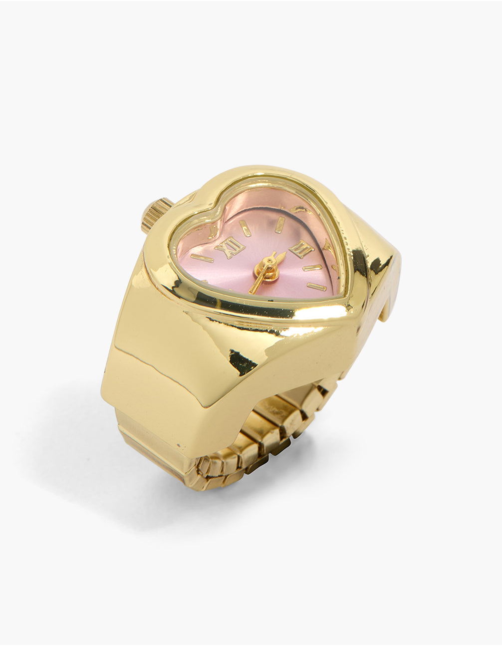 Gold Statement Heart Watch Ring