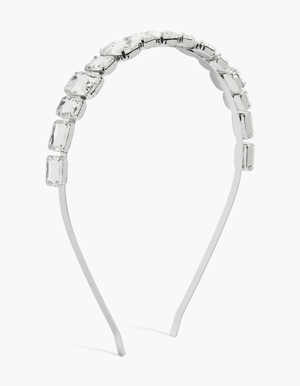 Silver Shiny Square Diamantes Headband